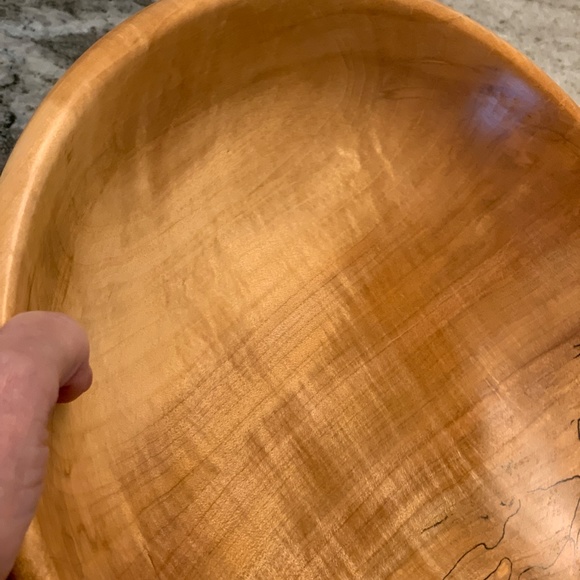 Beautiful Spalted Maple Carved Bowl. New! - Picture 10 of 14
